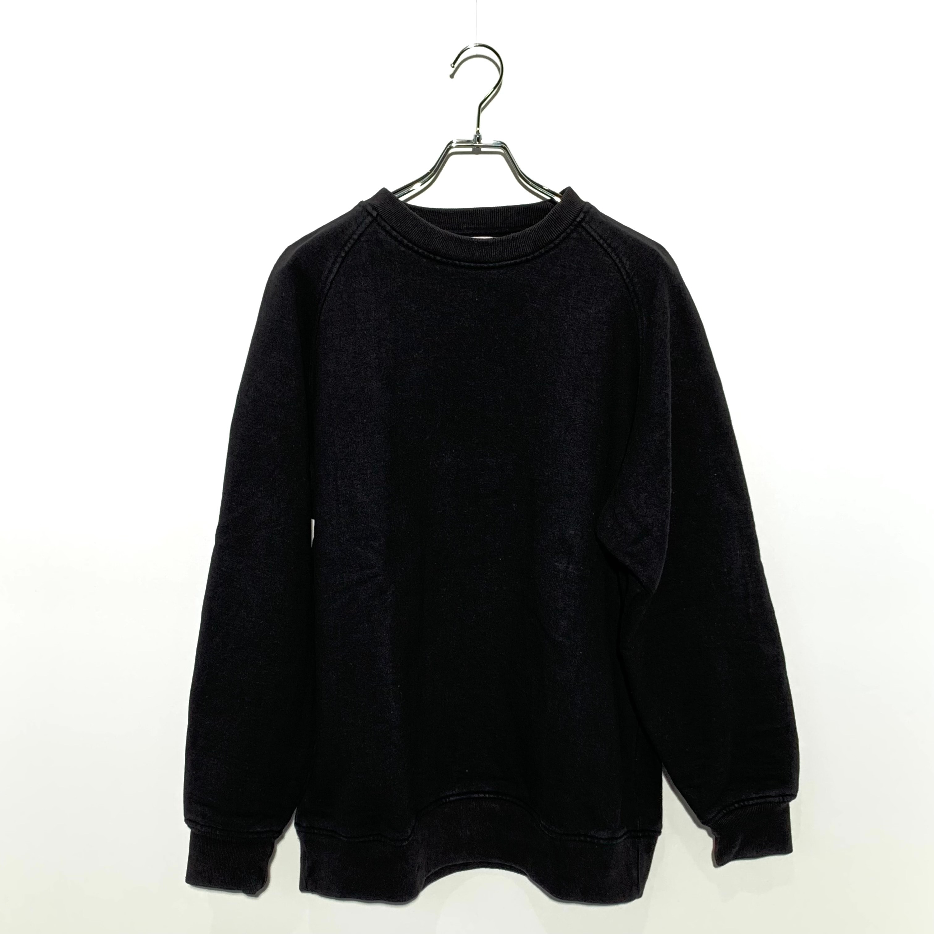 COMOLI Cotton French Terry Crew Neck "Fade Black"