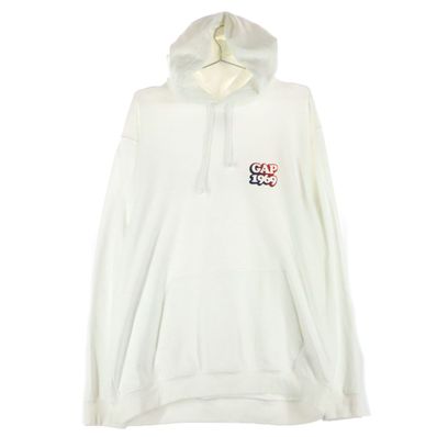 GAP ギャップ ワンポイントロゴ 長袖 パーカー XL ホワイト
