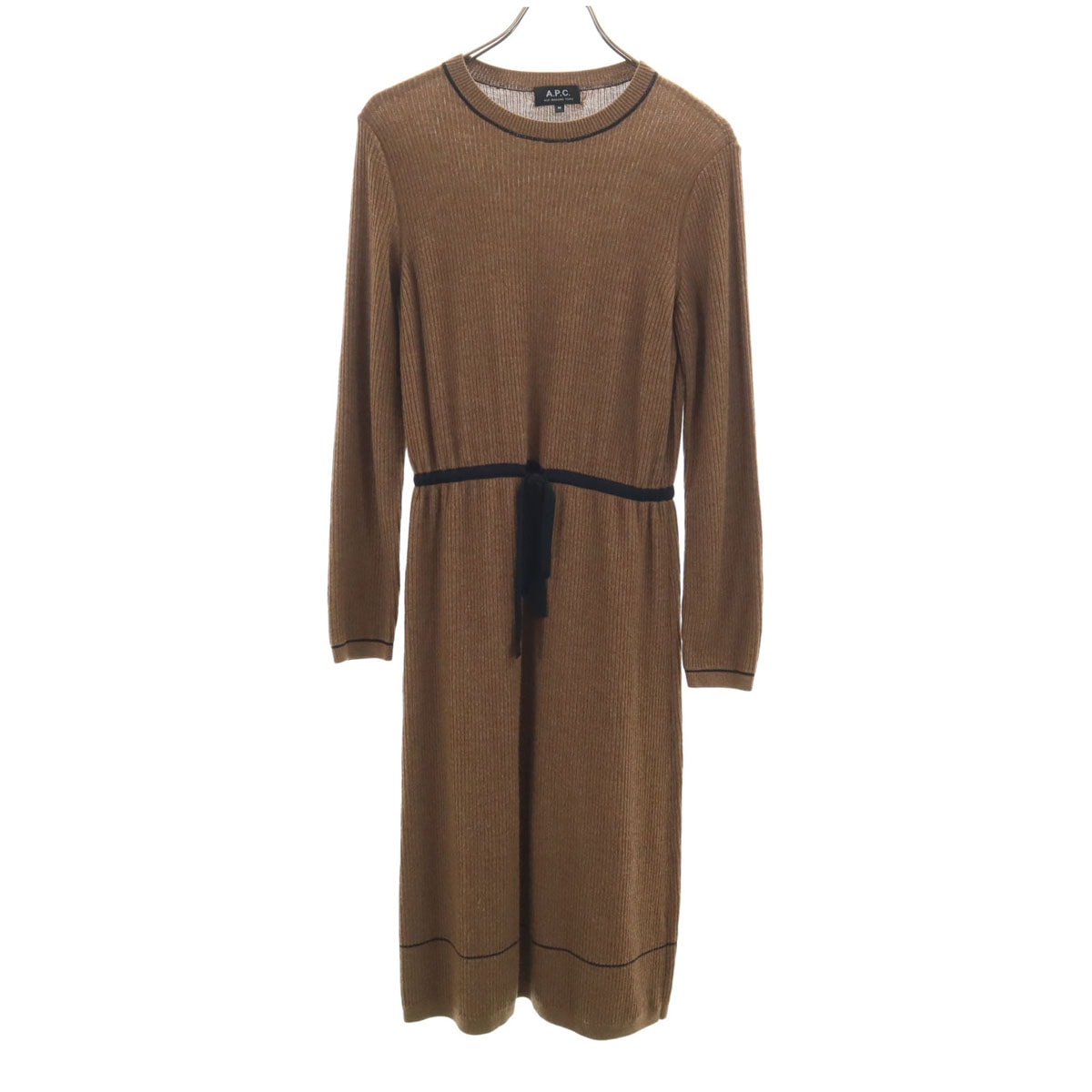 A.P.C. アーペーセー 長袖 ニット ワンピース M ブラウン