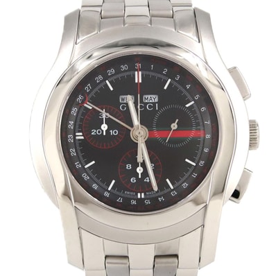 【ノーメンテナンス還元価格】グッチ 5500CHRONO/YA055206 SS クォーツ