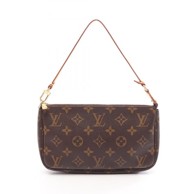 ルイ・ヴィトン LOUIS VUITTON ポシェットアクセソワール ハンドバッグ バッグ PVCコーティングキャンバス レザー モノグラム レディース ブラウン系 M51980 【中古】