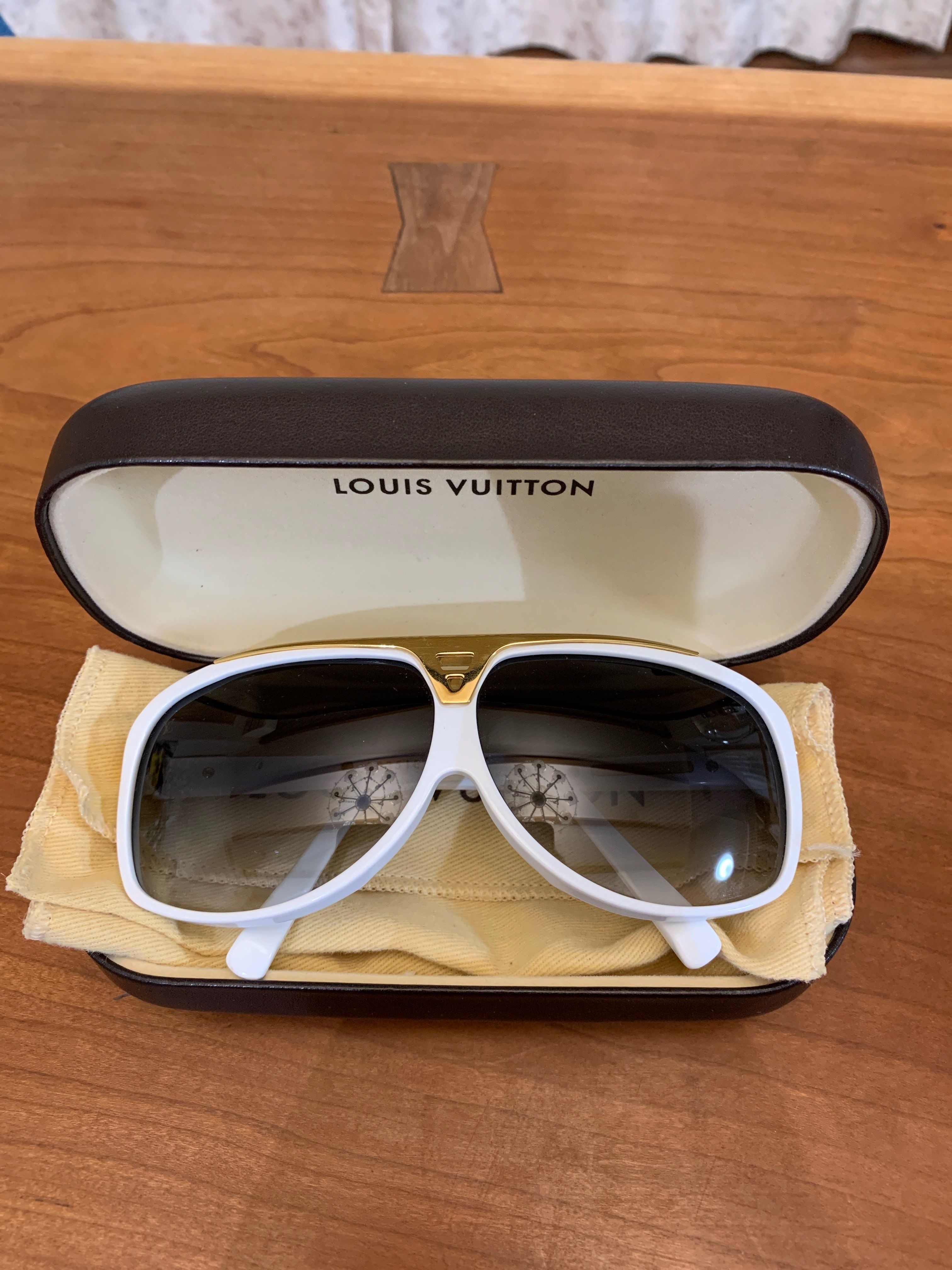 Louis Vuitton Sunglasses "White/Gold"