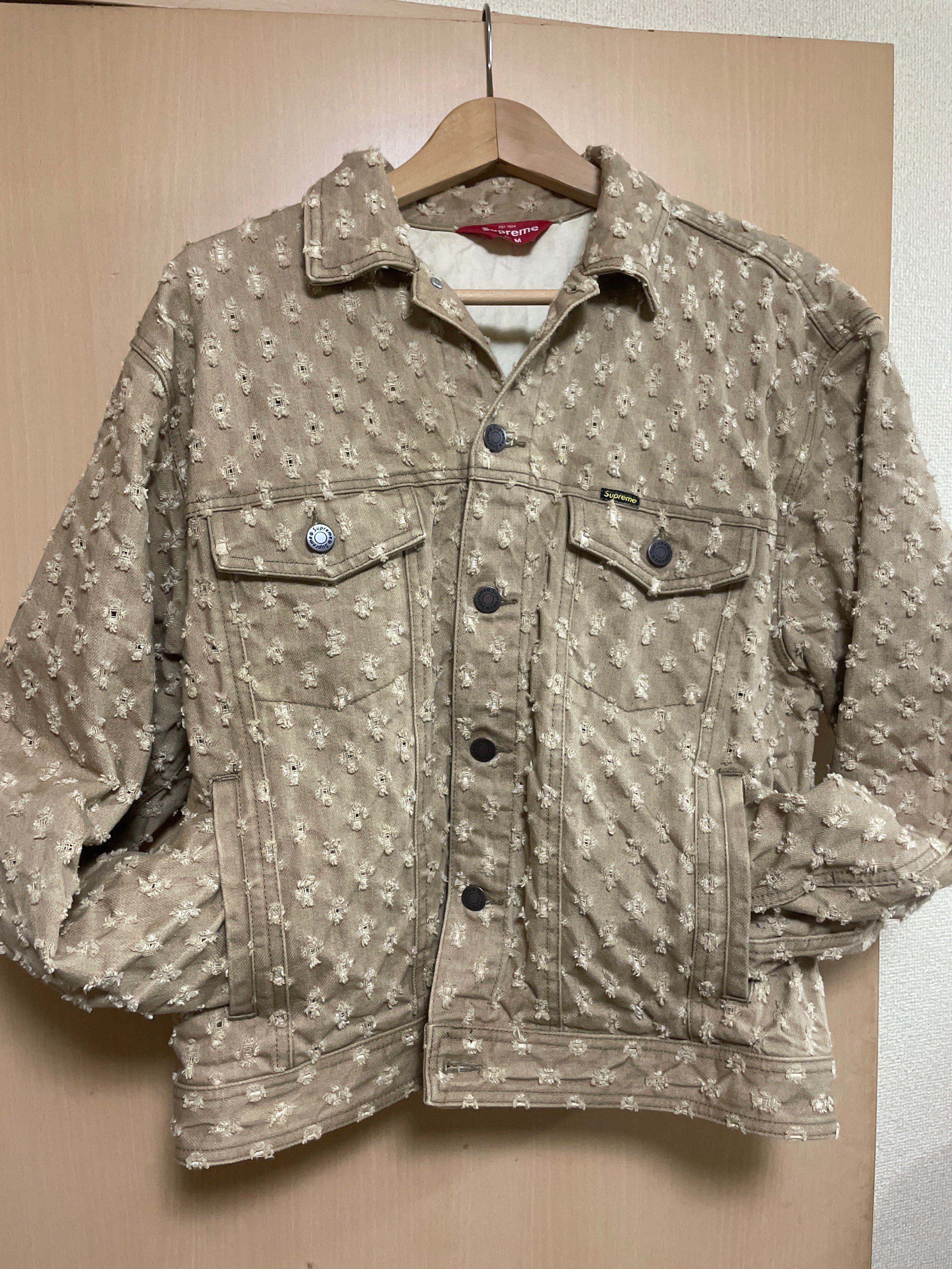 Supreme Hole Punch Denim Trucker Jacket "Brown"