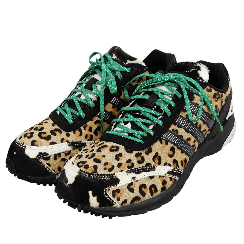 アディダス 新品同様 レオパード柄 Adizero Japan OG ローカットスニーカー シューズ レディース ブラウン系 24cm JR6023 7(US)