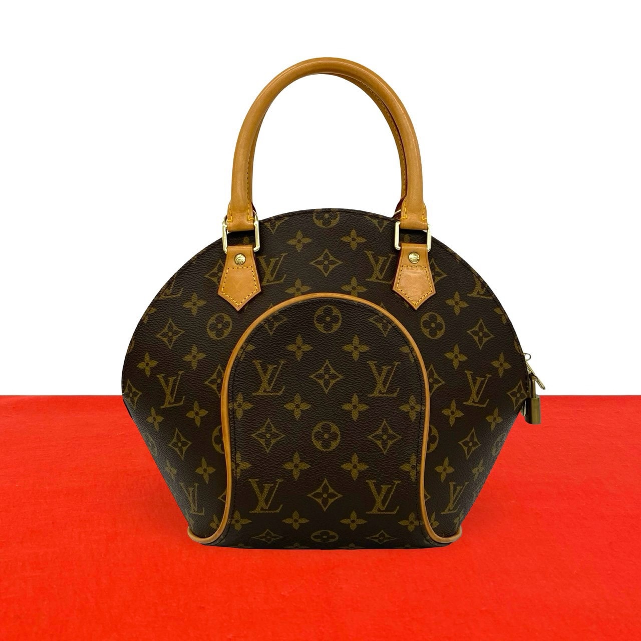 LOUIS VUITTON ルイヴィトン エリプス PM モノグラム PVC レザー ハンドバッグ ブラウン
j3061