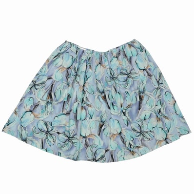MIUMIU ミュウミュウ MIUMIU CLUB 2017 スカート サイズ42 総シルク フラワープリント イタリア製 ブランド古着【中古】20260629/RA9929