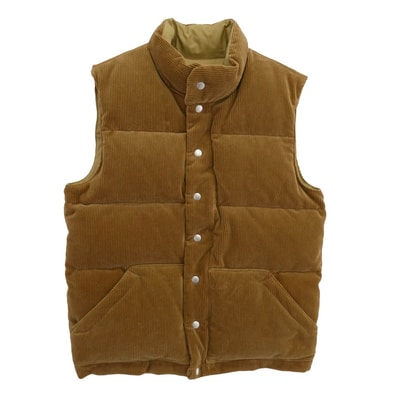 The REAL McCOY'S ザリアルマッコイズ ベスト MJ21124 CORDUROY DOWN VEST コーデュロイ ダウン ベスト ライトブラウン系 M【美品】【中古】