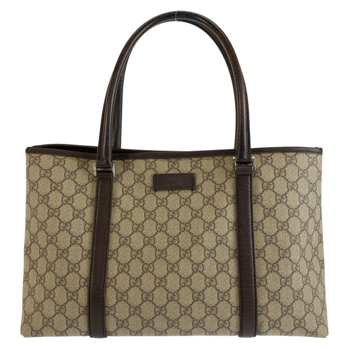GUCCI グッチ ブラウン ベージュ GGスプリームキャンバス トートバッグ ショルダーバッグ 604578 【中古】