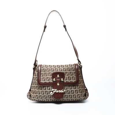 フェンディ FENDI ズッキーノ キャンバス ワンショルダー ショルダーバッグ【中古】