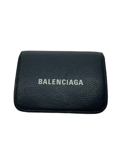BALENCIAGA Cash Mini Wallet Grained Calfskin "Black"