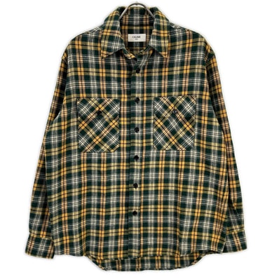 セリーヌ 22AW 2C574954R エディ期 ルーズランバージャック チャック 長袖 シャツ 37