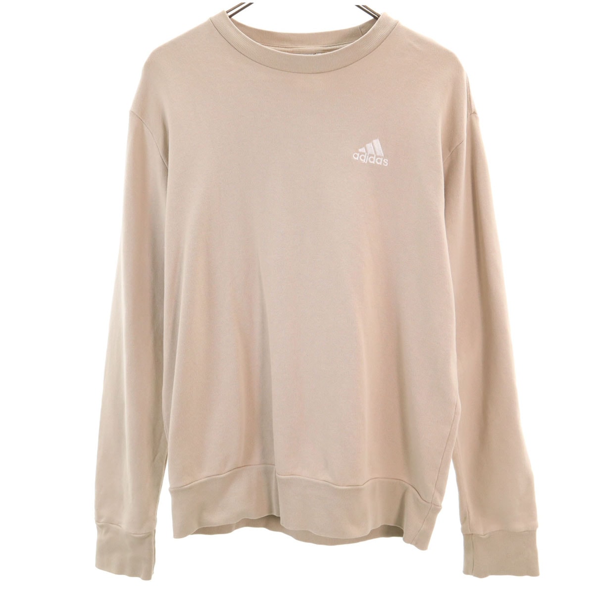 adidas アディダス 長袖 トレーナー M グレージュ スウェット