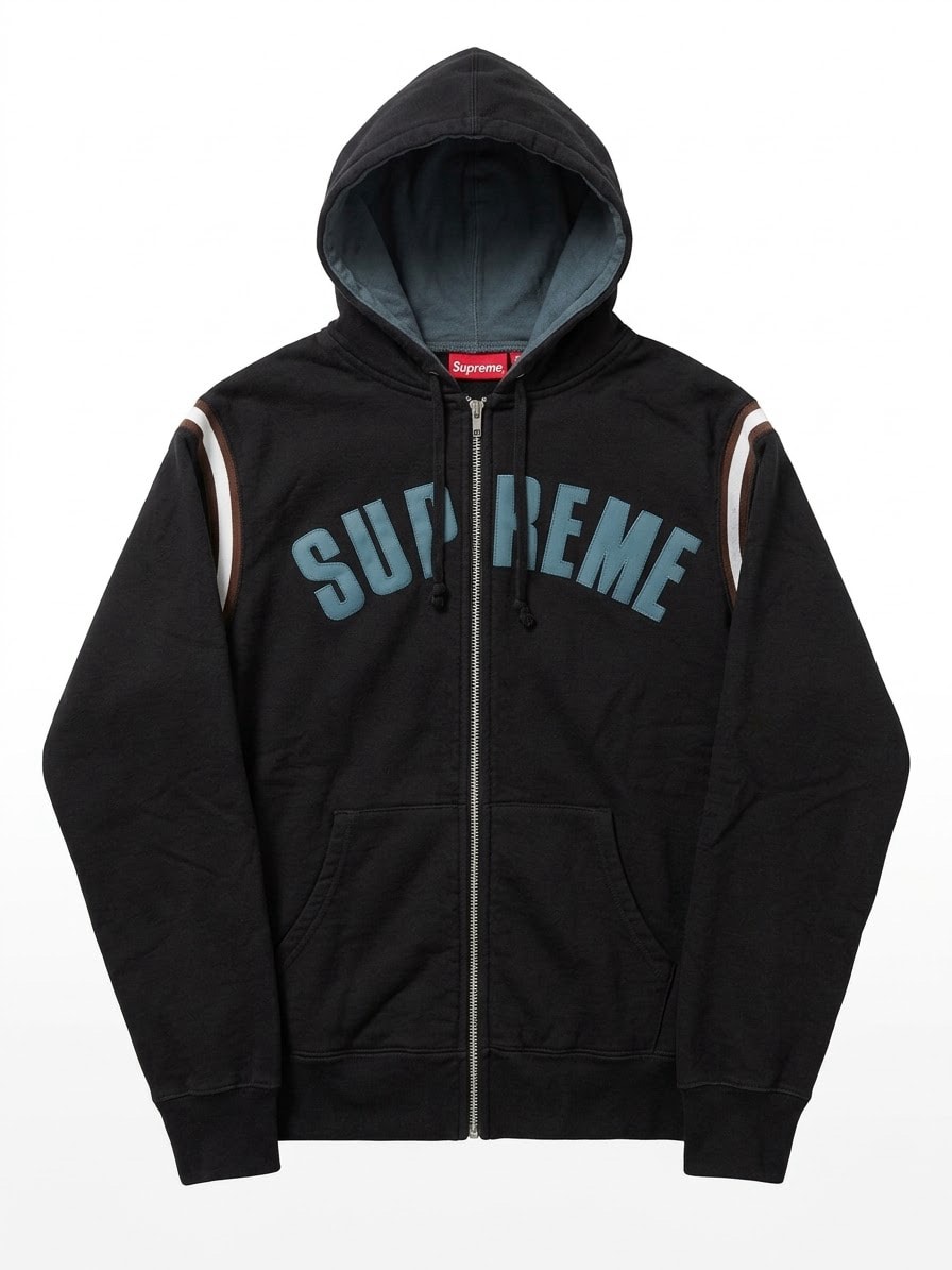 Supreme Arc Logo Zip Up Hooded Sweatshirt S