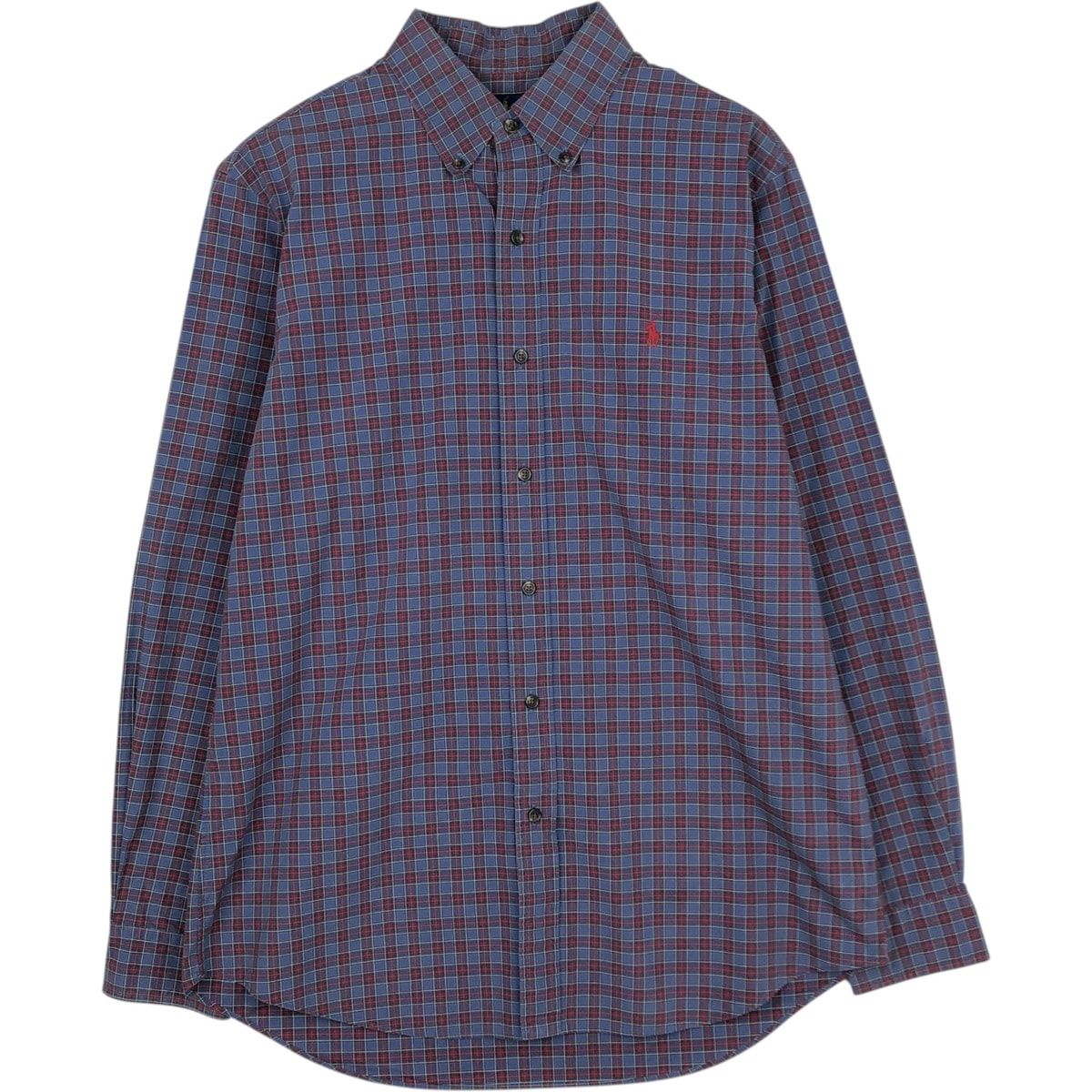 古着 ラルフローレン Ralph Lauren CUSTOM FIT 長袖 ボタンダウンチェックシャツ メンズL相当/eaa632565