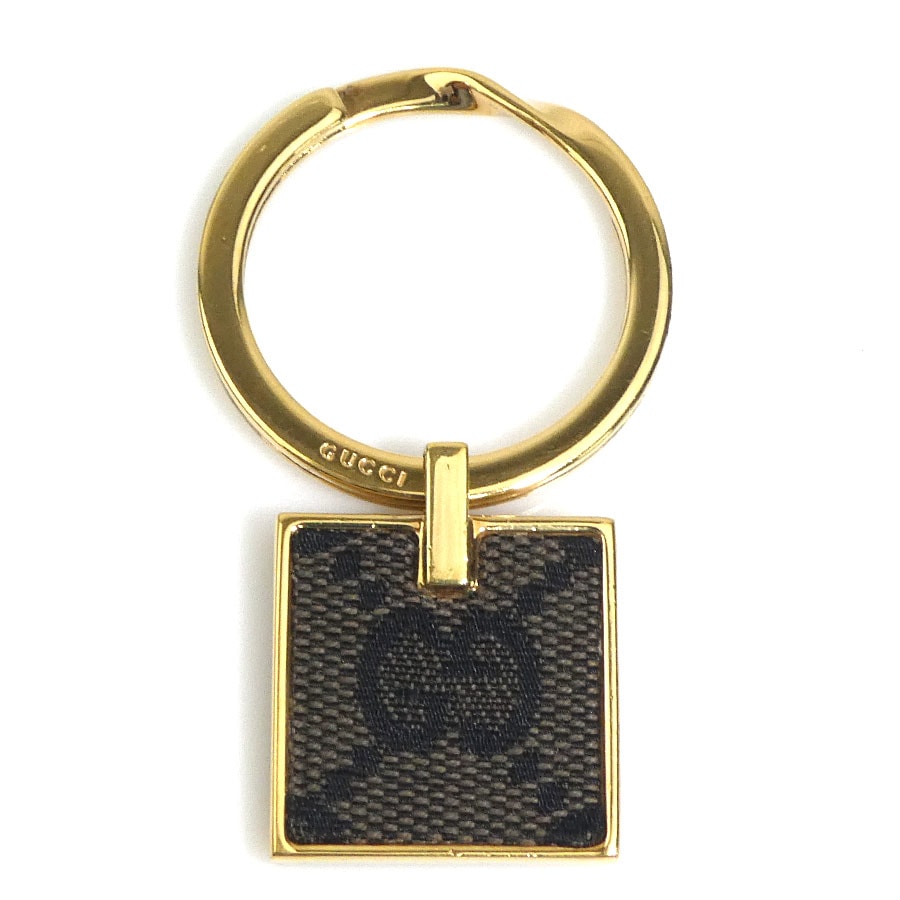 グッチ GUCCI チャーム キーリング メタル ゴールド ユニセックス【中古】 h32198a