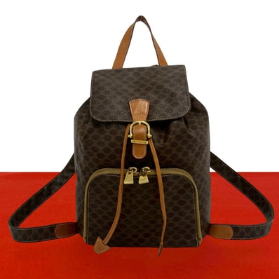 CELINE セリーヌ マカダム ブラゾン 柄 PVC レザー リュックサック ブラウン
24743