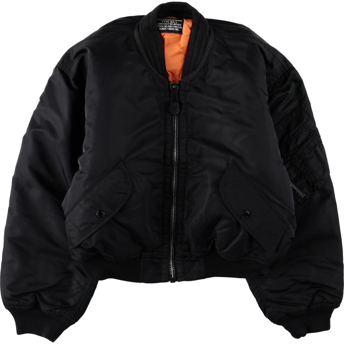 古着 民間品 ショット SCHOTT MA-1タイプ 中綿入り ミリタリー フライトジャケット メンズM相当/evb036093