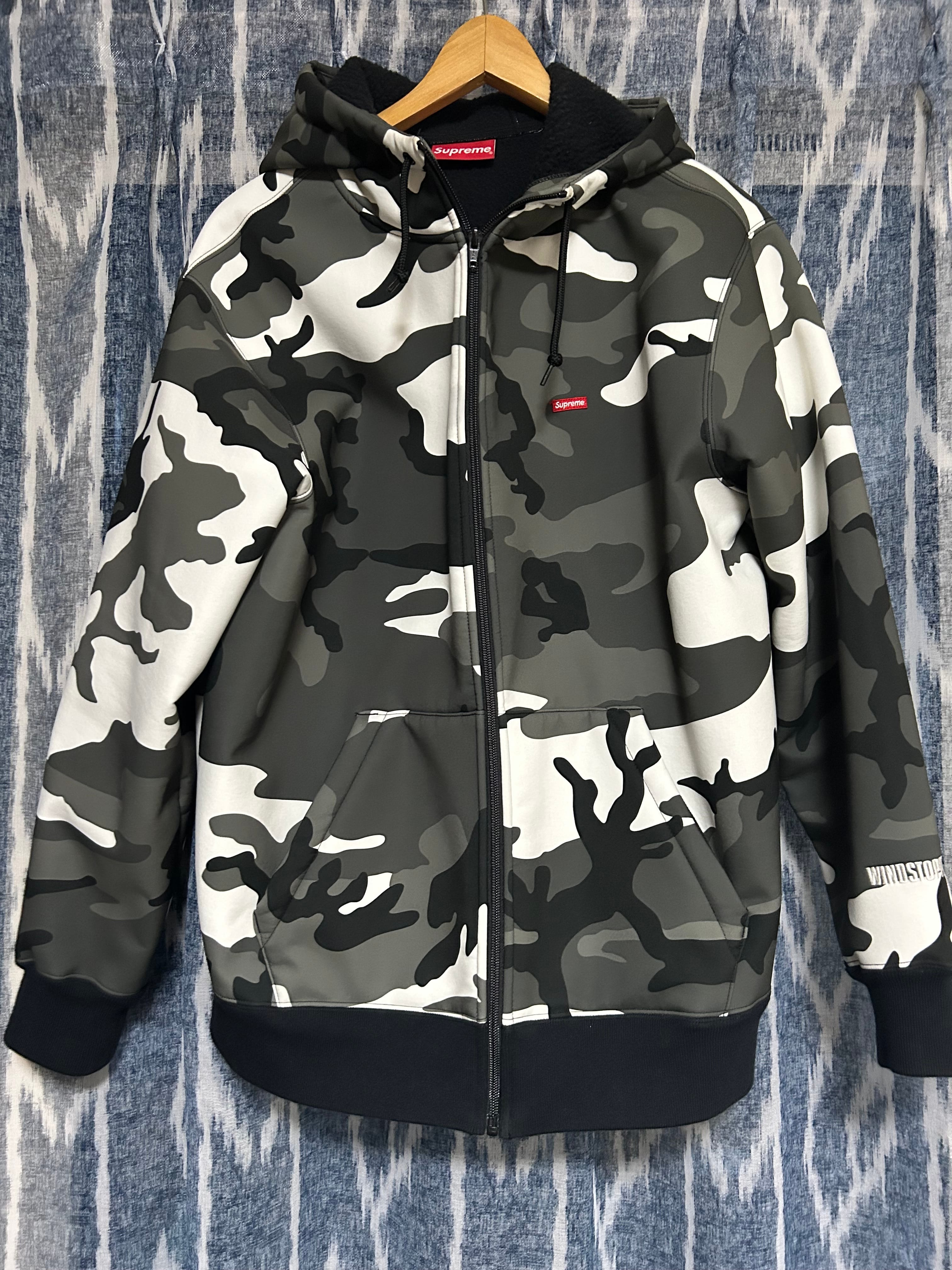 Supreme WINDSTOPPER Zip Up Hooded Sweatshirt "Snow Camo"
