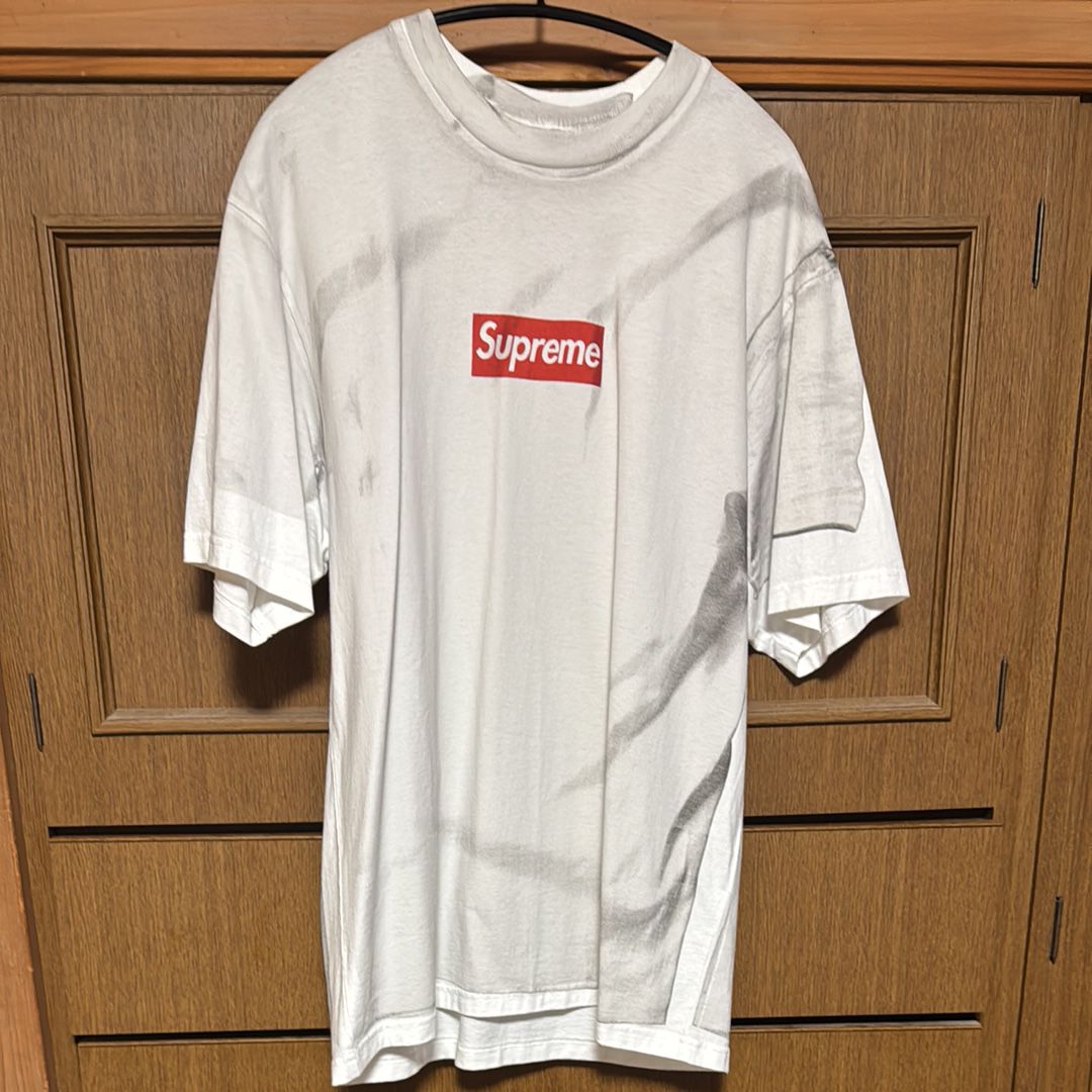 シュプリーム x MM6メゾンマルジェラ (メゾンマルジェラ) ボックス ロゴ Tシャツ "ホワイト"