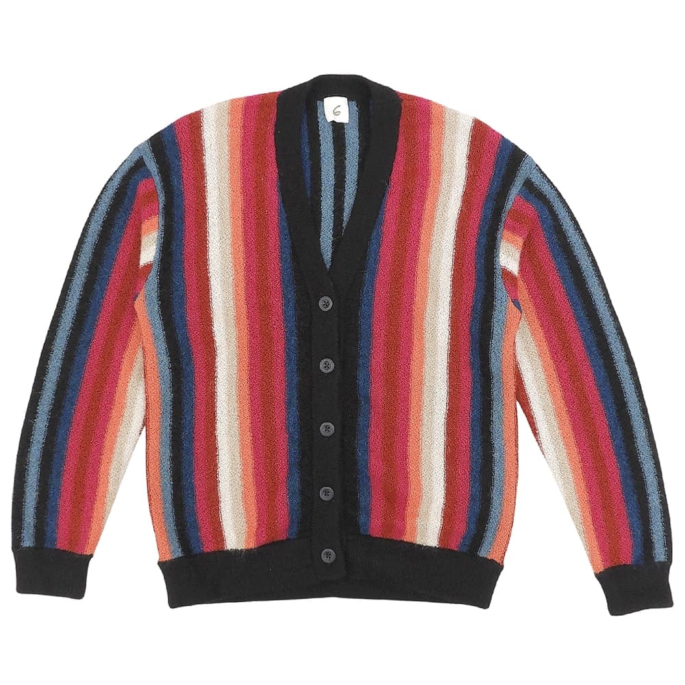 ロク 美品 ALPACA STRIPE CARDIGAN トップス レディース マルチカラー 8628-199-0097 ―