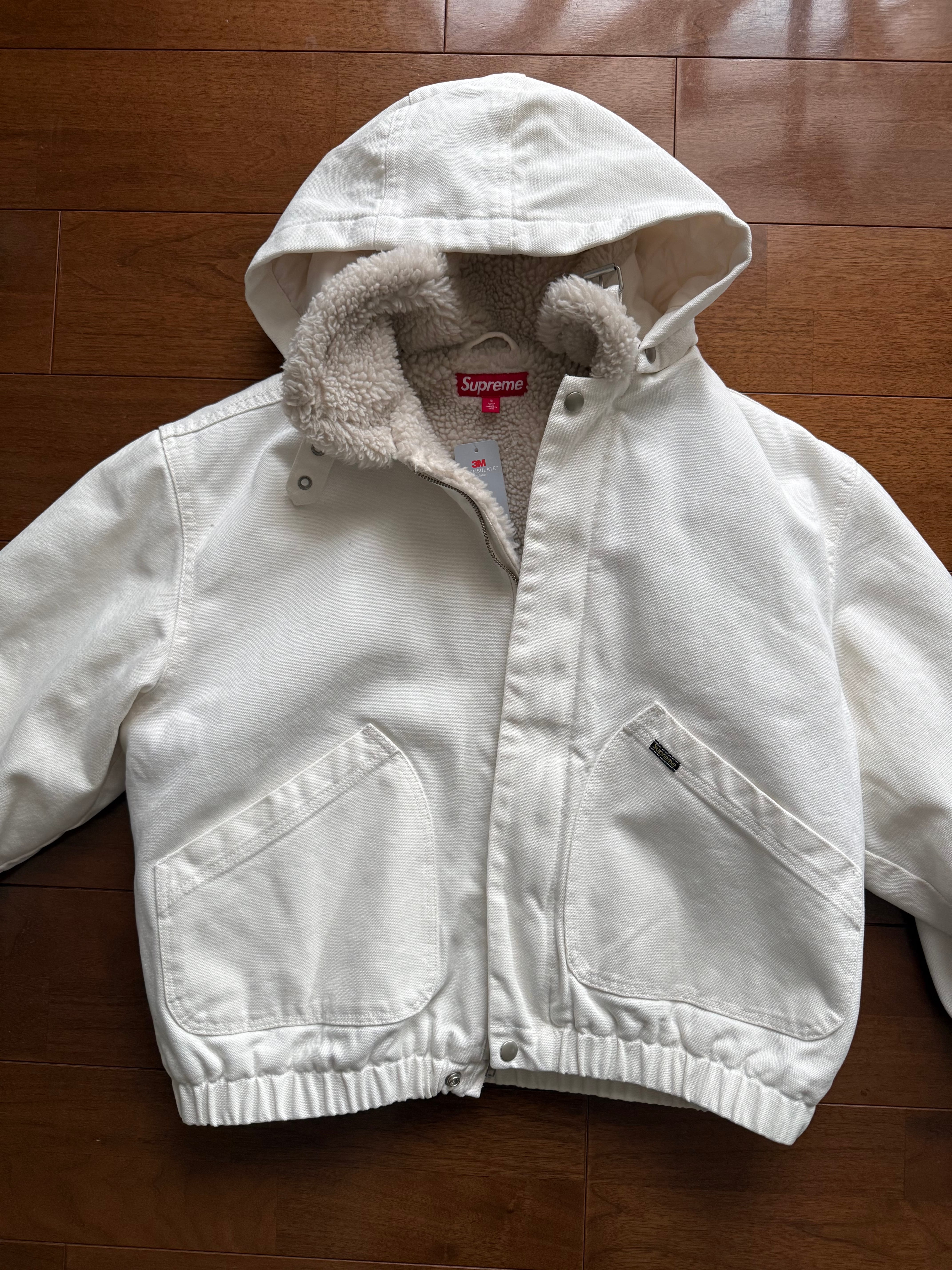 Supreme Faux Shearling Lined Bomber Jacket 