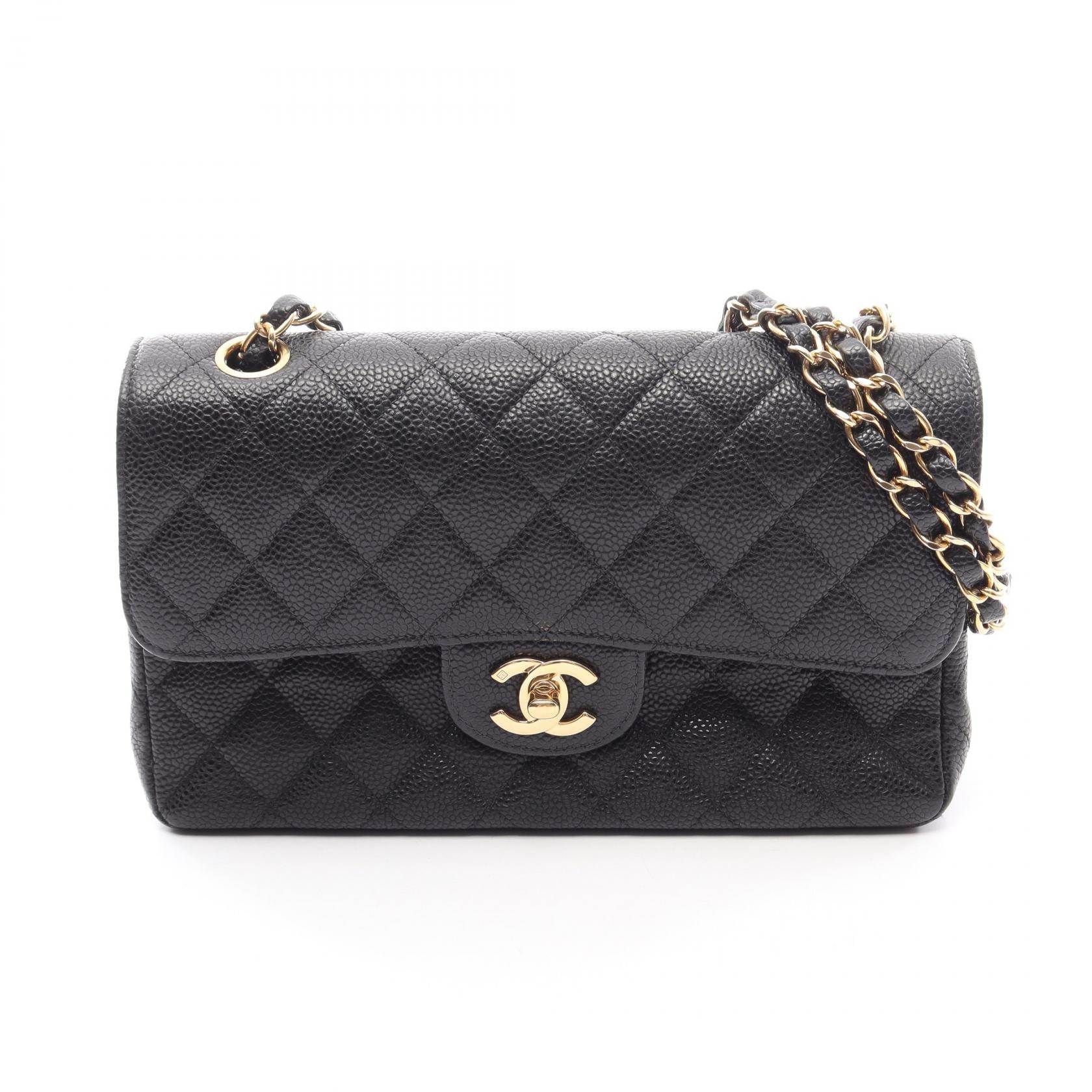シャネル CHANEL マトラッセ Wフラップ ショルダーバッグ バッグ カーフ(牛革) レディース ブラック系 【中古】