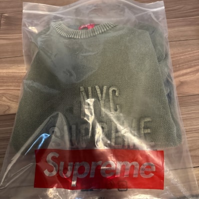 Supreme Overdyed Raised Sweater "Olive"