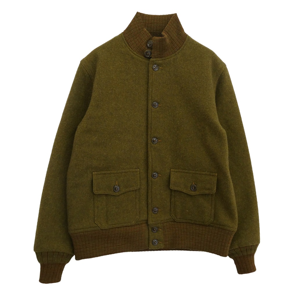 Buzz Rickson's バズリクソンズ ジャケット BR15589 AVIATION ASSOCIATES WOOL A-1 JACKET ウール ジャケット モスグリーン系 38【極上美品】【中古】
