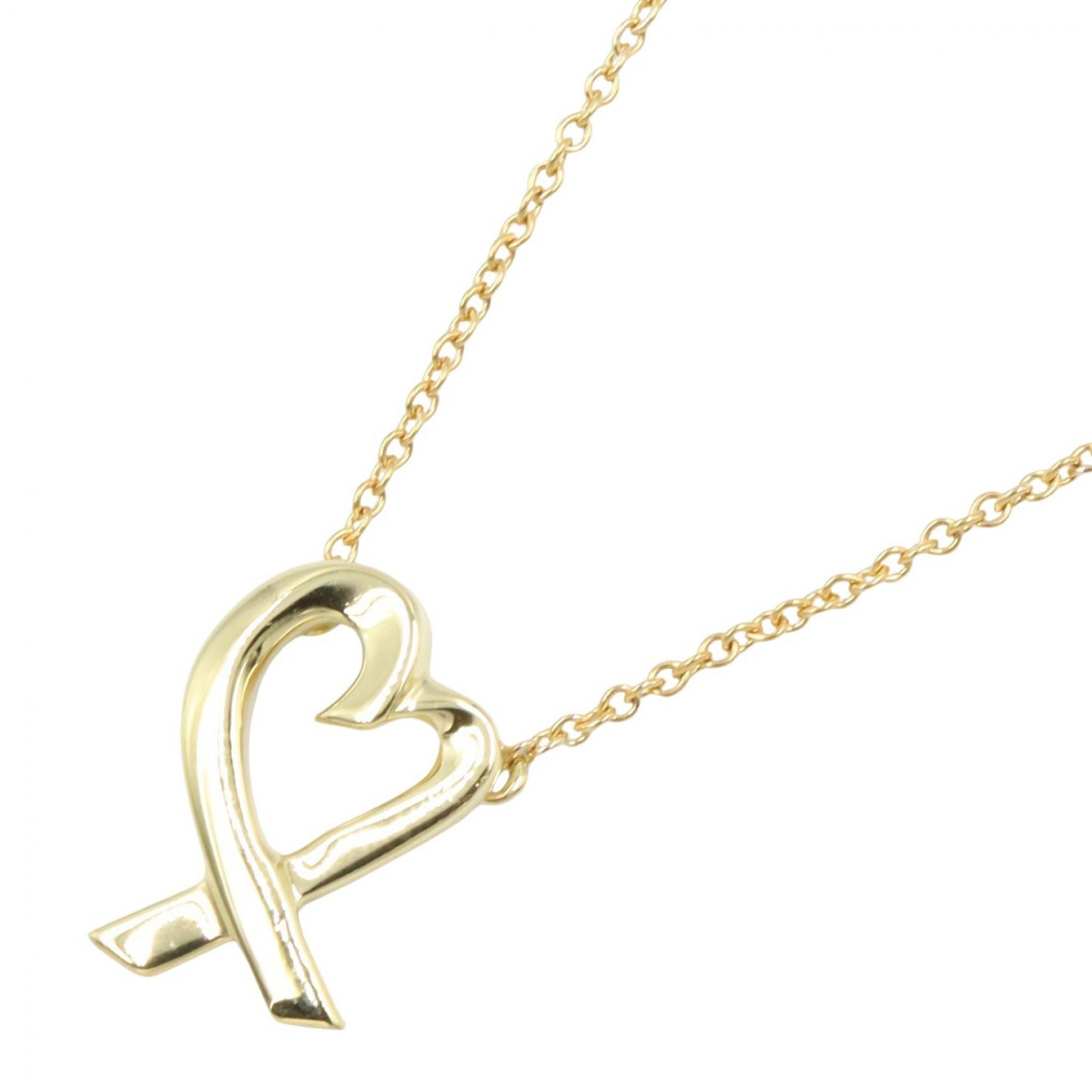ティファニー TIFFANY&CO ラビングハート ネックレス ネックレス ジュエリー K18(イエローゴールド) レディース ゴールド系 【中古】