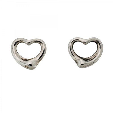【6jdb0354】ティファニー ピアス オープンハート シルバー925【中古】レディース