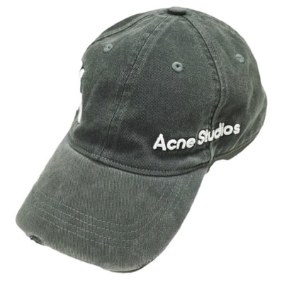 Acne Studios x Kappa アクネストゥディオズ カッパ 25SS 別注 Twill Logo Cap ツイルロゴ 6パネルベースボールキャップ SP-UX-HATS000013 ONE SIZE(59cm) BLACK 帽子 g26550