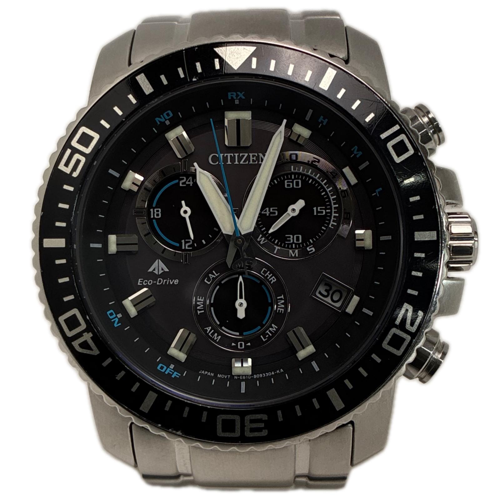 CITIZEN シチズン エコドライブ E610-S062926 ブラック 電波ソーラー メンズ 腕時計 Eco-Drive