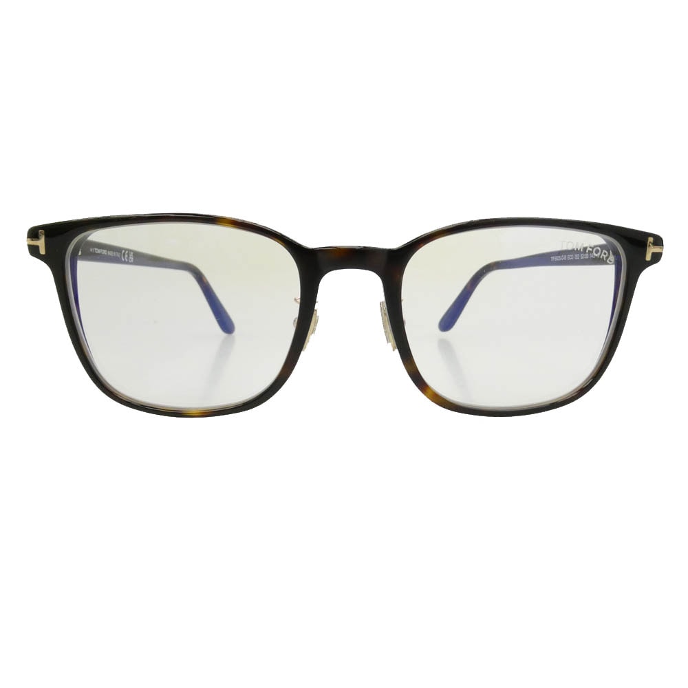 TOM FORD トムフォード TF5925-D-B 日本企画 ウェリントンシェイプ ブルーライトカットレンズ アイウェア メガネ ブラウン系 52□20 145【極上美品】【中古】