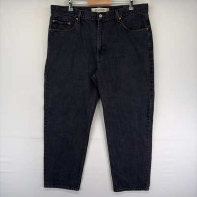 古着 リーバイス Levi's デニム パンツ テーパード 550 ブラックデニム 大きいサイズ ジップ ジーンズ W40 L32 ブラック系 メンズ