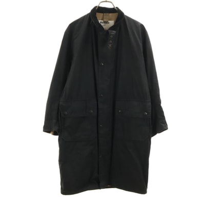 Barbour バブアー MARGARET HOWELL マーガレットハウエル コラボ イングランド製 ワックス ロングコート 8 ブラック