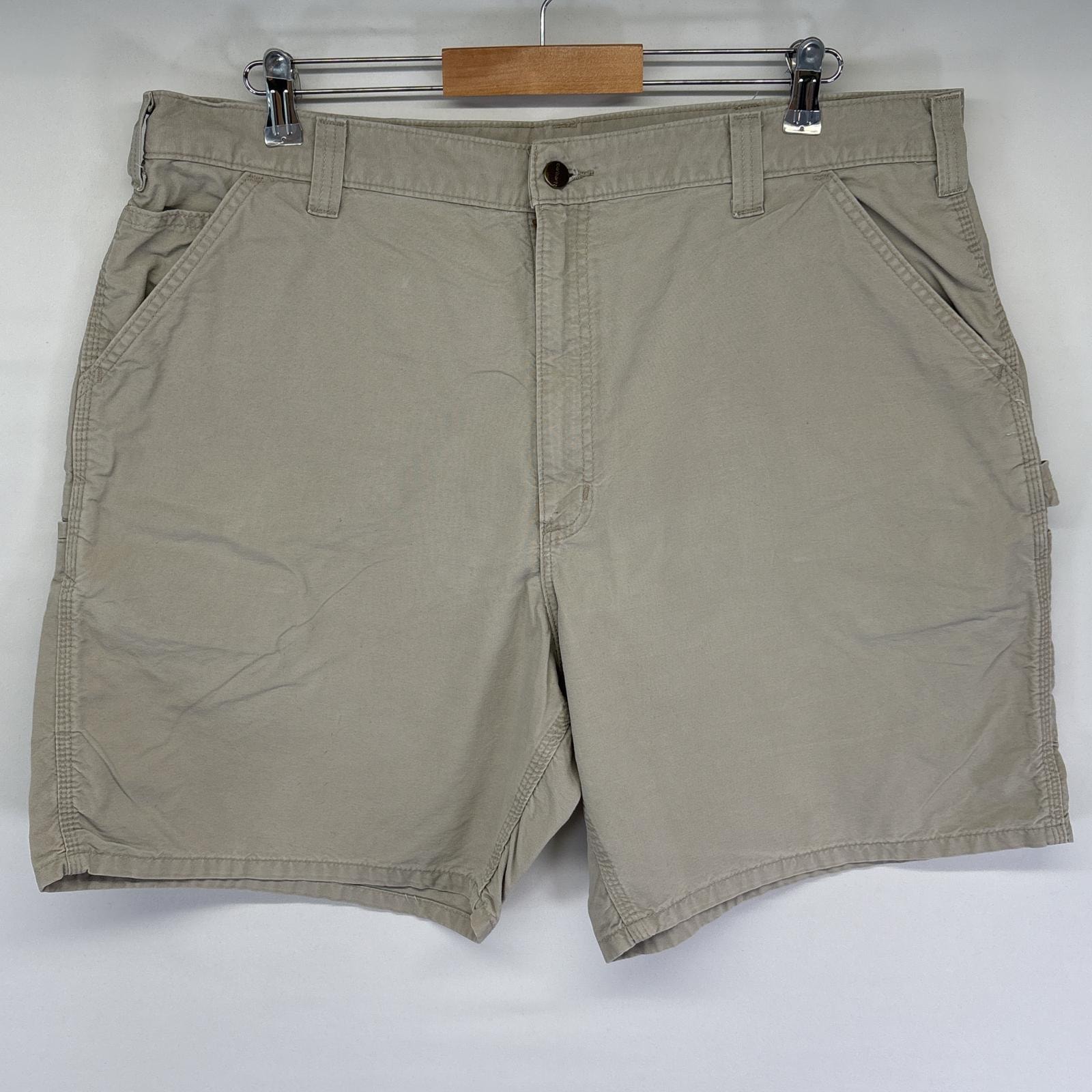古着 カーハート Carhartt ショートパンツ ダック地 ワーク ショーツ ペインター 半ズボン ワンポイントロゴ w40  グレー メンズ