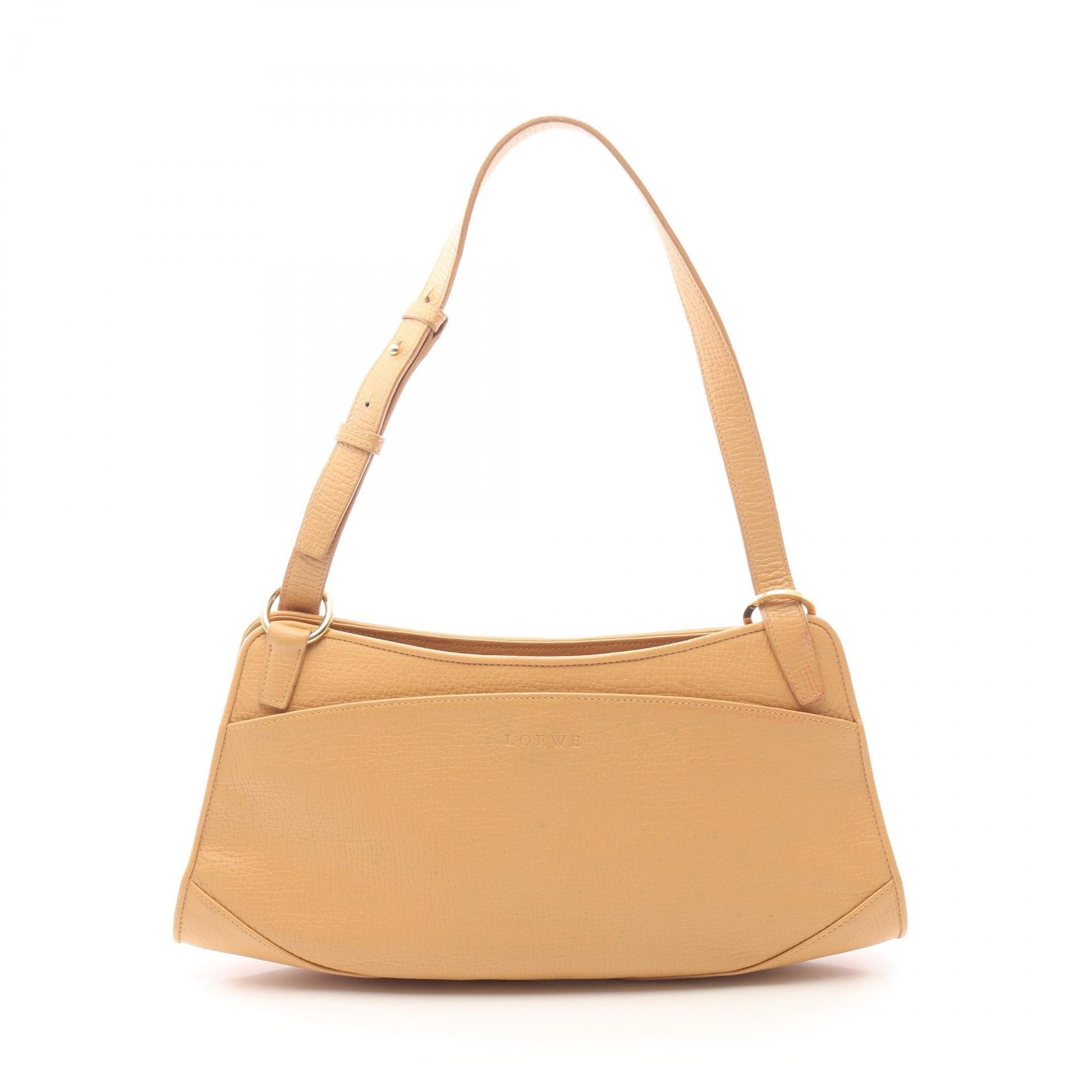 ロエベ LOEWE ショルダーバッグ バッグ レザー レディース ベージュ系 【中古】
