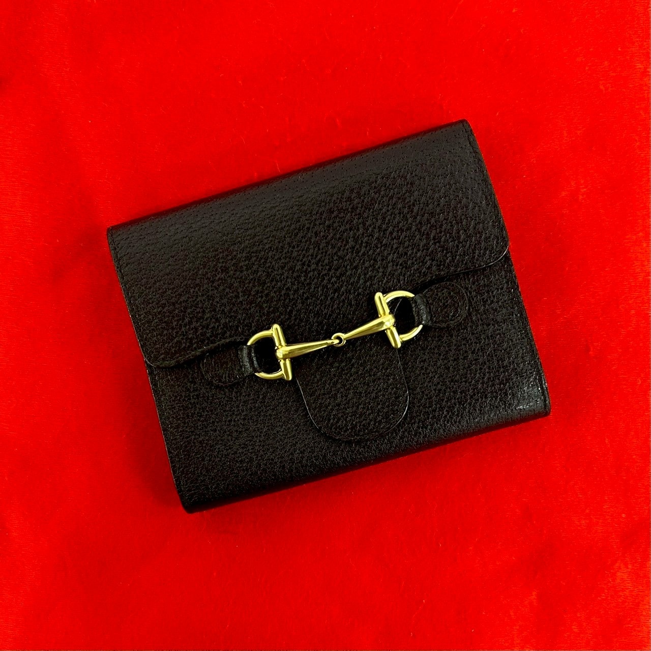 B (目立った傷や汚れなし)】GUCCI グッチ ホースビット 金具 レザー 三
