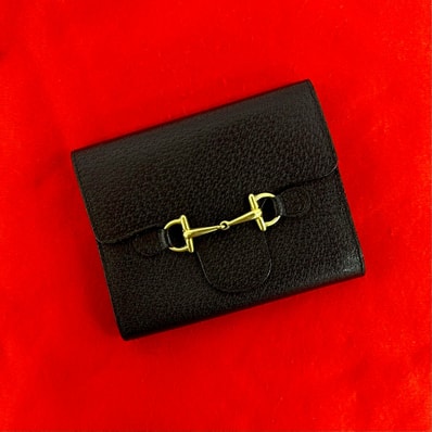 GUCCI グッチ ホースビット 金具 レザー 三つ折り財布 ブラック
18013