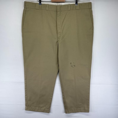 古着 90's/90年代 ディッキーズ Dickies USA製 パンツ ワークパンツ ジッパーフライ ストレート チノパン W38 L30 ベージュ系 メンズ
