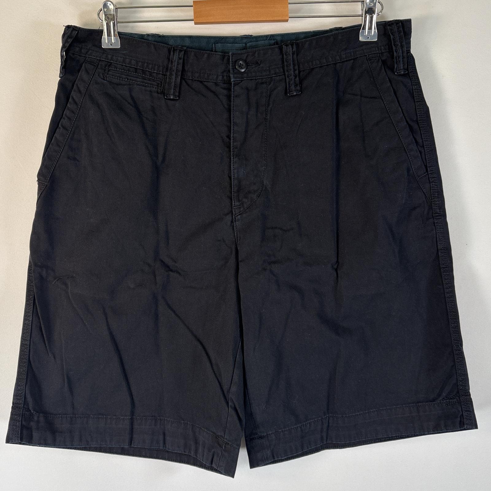 古着 ポロ・ラルフローレン POLO RALPH LAUREN ショートパンツ 半ズボン ワンポイント タロンジップ 短パン ロゴグリーン w33 ブラック メンズ