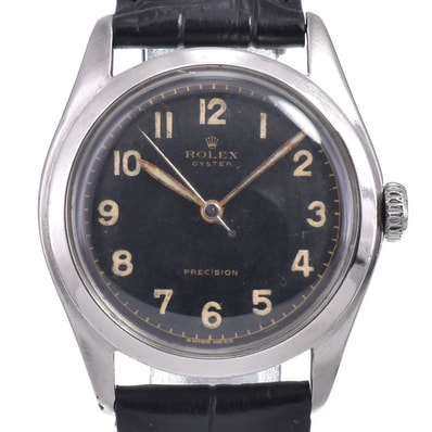 ロレックス ROLEX 6082 ヴィンテージ オイスター ブラック 手巻き メンズ 腕時計 Q#147512