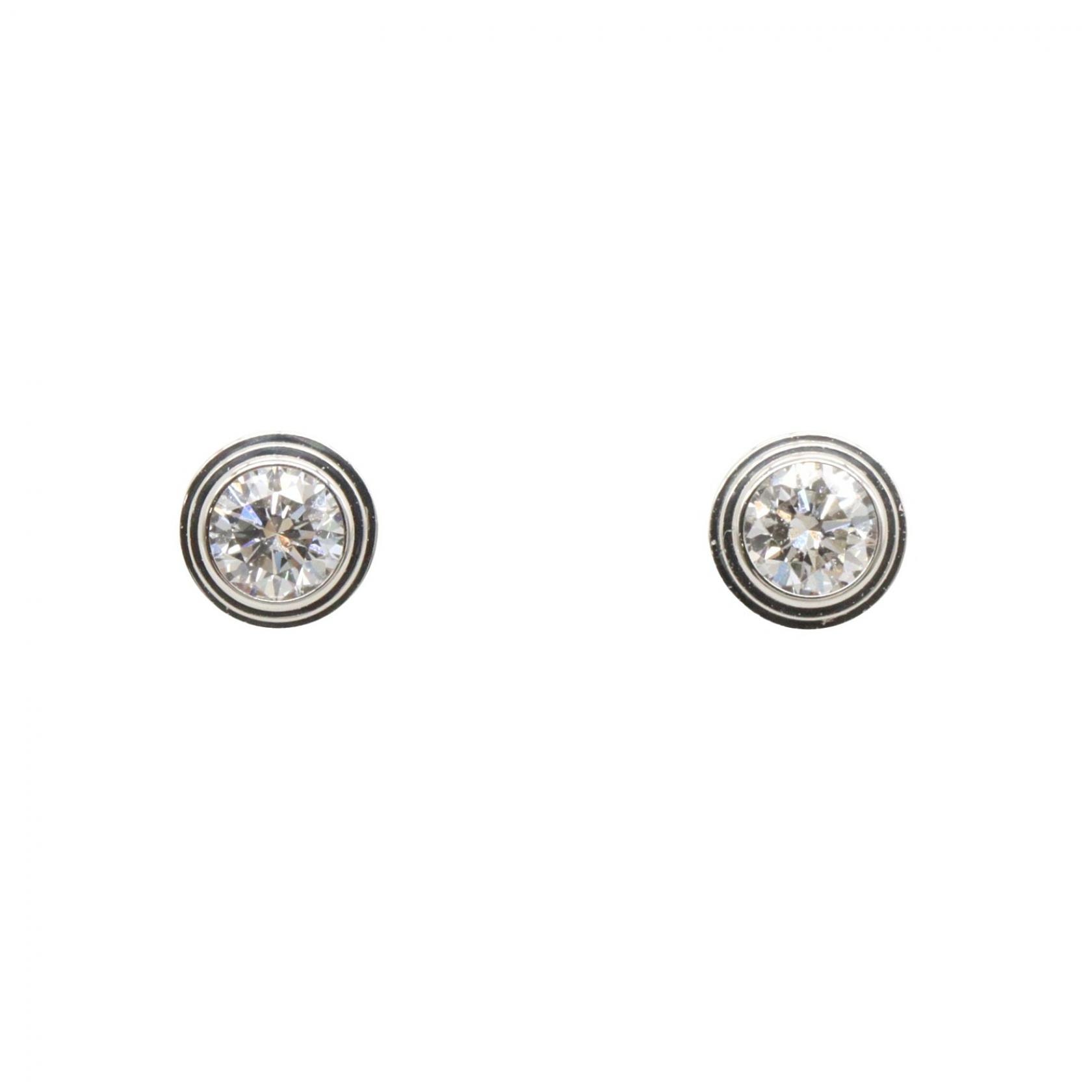 カルティエ CARTIER ダムール ピアス SM ピアス ジュエリー K18WG(ホワイトゴールド) ダイヤモンド レディース シルバー系 / クリア系 B8301407 【中古】