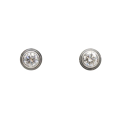 カルティエ CARTIER ダムール ピアス SM ピアス ジュエリー K18WG(ホワイトゴールド) ダイヤモンド レディース シルバー系 / クリア系 B8301407 【中古】