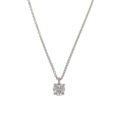 ティファニー TIFFANY&Co. ソリティア 1PD ネックレス Pt950プラチナ ダイヤモンド レディース【中古】【Aランク】