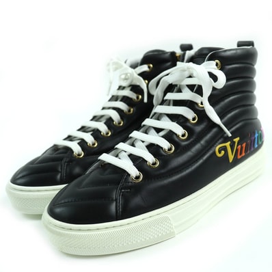極美品 ルイヴィトン
ハイカットスニーカー ブラック ホワイト レディース 36.5