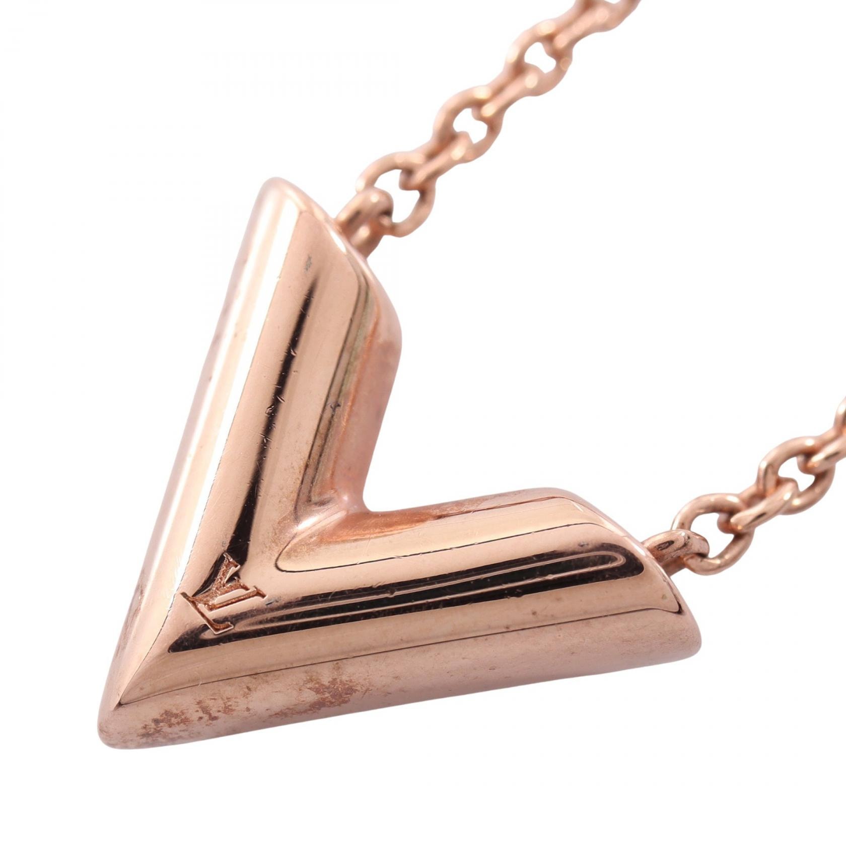 ルイ・ヴィトン LOUIS VUITTON エセンシャル V ネックレス ジュエリー GP(ゴールドメッキ) レディース ゴールド系 M80137 【中古】
