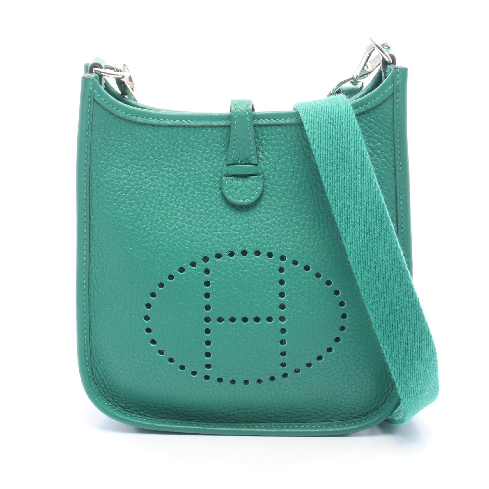 エルメス HERMES エヴリンTPM ヴェールヴェルティゴ ショルダーバッグ バッグ レザー トリヨンクレマンス ヴェールヴェルティゴ B刻印(2023年製造) レディース グリーン系 【中古】