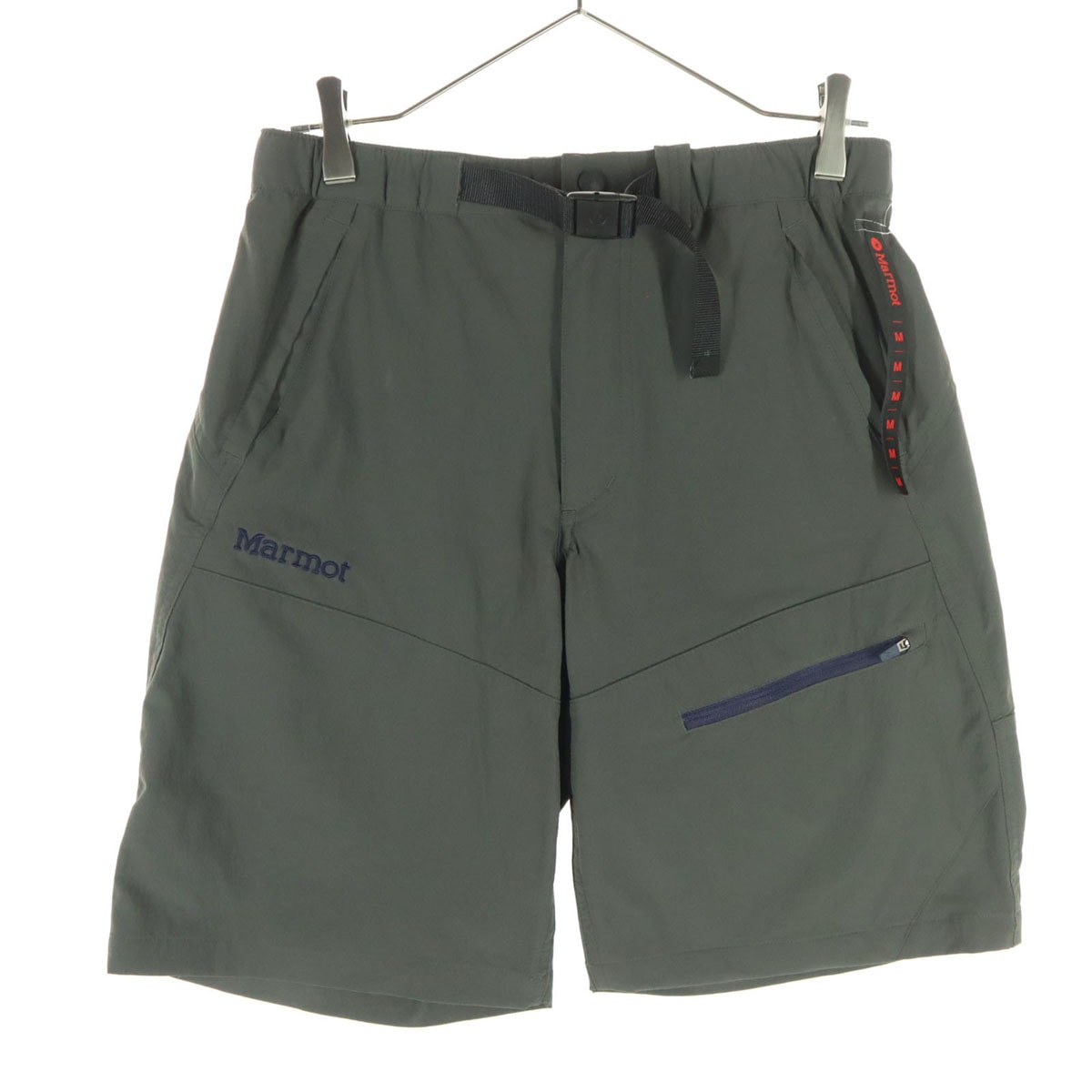美品 MARMOT マーモット ワンポイントロゴ ハーフパンツ M グレー系