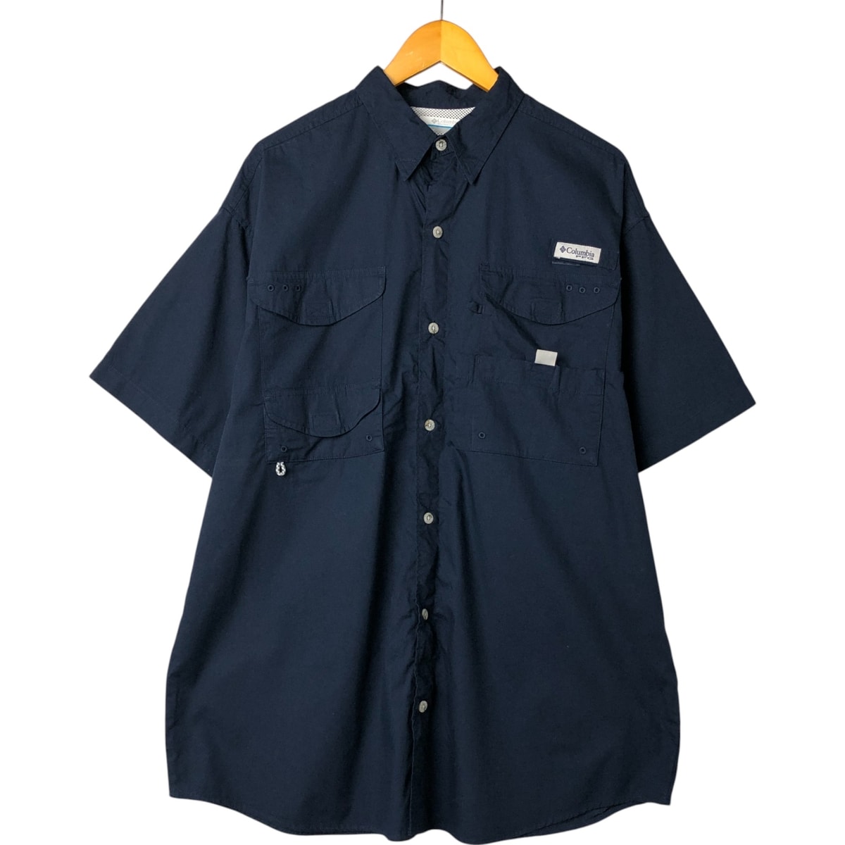 古着 コロンビア Columbia PFG OMNI-SHADE ボタンダウン 半袖 フィッシングシャツ メンズL相当/eaa546845